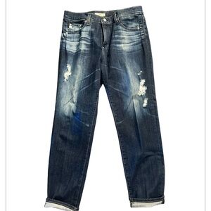 AG Adriano Goldschmied Women's The Beau Distressed Stretch Jeans/Sz31/28”inseam